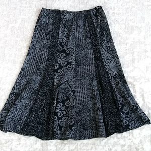Alexis Savery A-Line Full Skirt SP (6-8) Black Gray